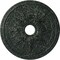 Ekena Millwork Rose and Ribbon Medallion (Canopies up to 4"), 23 5/8"OD x 4"ID x 1 1/2"P, Painted Turtle Crackle CM23ROPTC - alternate 1